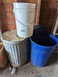 Galvanized Trash Can, 5-gallon Bucket, +