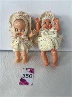1950s Irwin 6" Kewpie Dolls in Crocheted Dresses