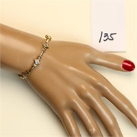 14K gold Cubic Zirconia bracelet