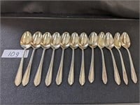 12 Sterling Silver Tea Spoons