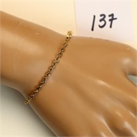 14K gold rope bracelet