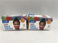 (2) 50 Pk Kids Face Masks