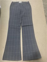 Checkered Wide Leg Flare Bell Bottom Pant