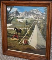 FRAMED MOUNTAIN MAN CAMP PICTURE
