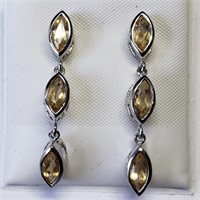 $180, S.Silver Citrine Earrings