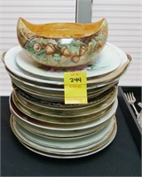 17 HAND PAINTED PLATES