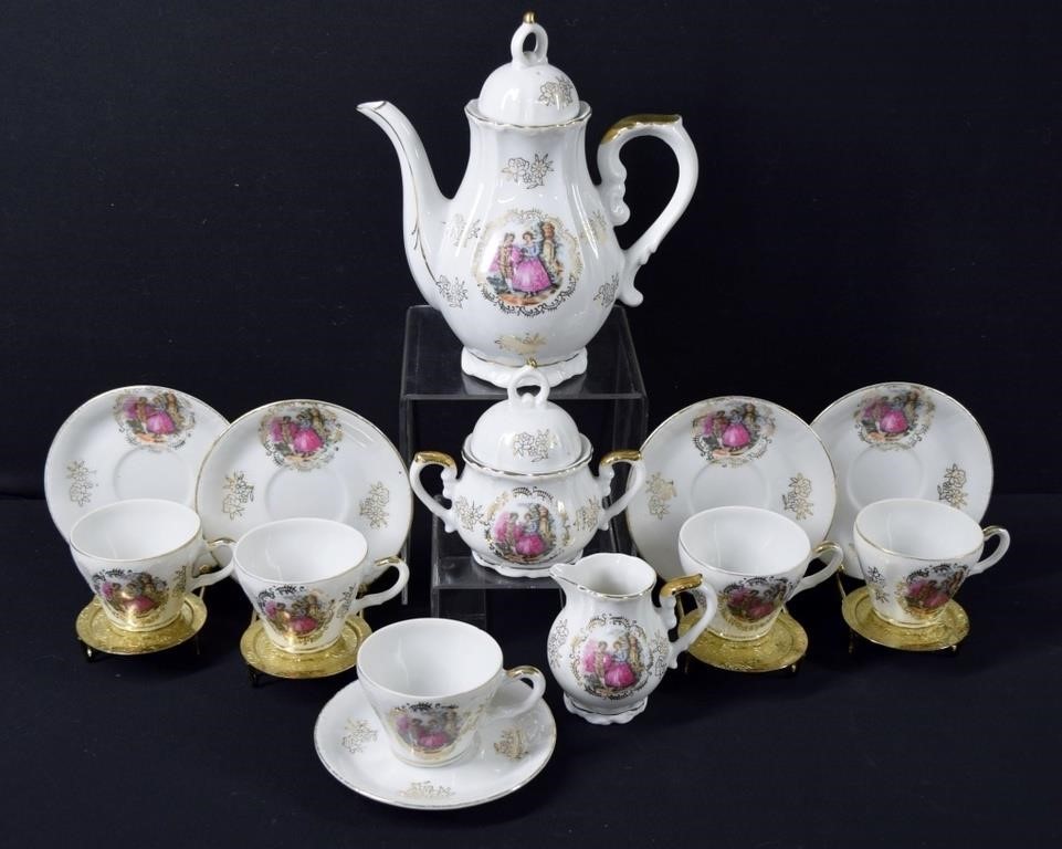 15 Pc Vintage Japanese Porcelain Tea Service