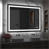 48"x36" LED Bathroom Mirror, Dimmable & Anti-Fog