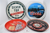 Coor's, Silver Top & (2) Utica Beer Trays