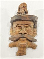 VTG Carved Wooden Folk Art: Mountain Man