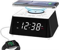 iTOMA Wireless Charging Alarm Clock Radio