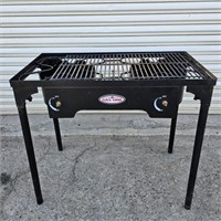 Dual Burner Outdoor Cooker -No Knobs or Regulator