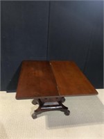 ANTIQUE GAME TABLE 34.5" W X 29" H X 17.5" D WITH