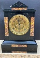 Antique Ansonia Stone Clock (9"W x 5.5"D x