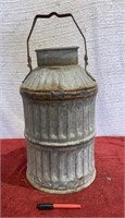 Vintage Galvanized Milk Jug