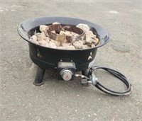 Outland Propane Fire Bowl w/lava rocks and cover