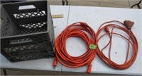 Extension cords and crate