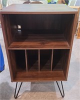 Record Player Cabinet With Storage For Vinyl