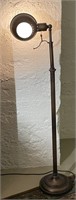 Bronzed Metal Swing Arm Floor Lamp