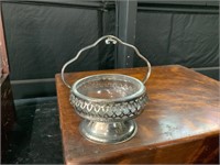 vintage English silver plate sugar bowl