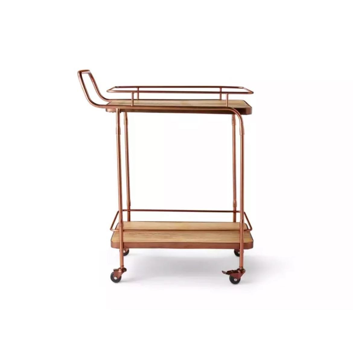 Levi Strauss & Co Copper Finished Bar Cart