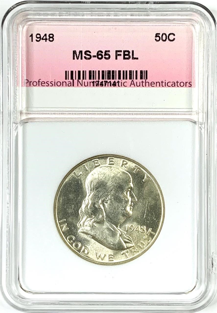 1948 Franklin Silver Half Dollar MS-65 FBL