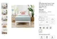 N4145  Mellow Wood Platform Bed 12 White