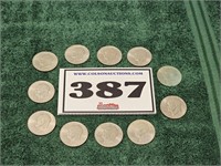 9 - 1971 & 2 - 1976 Eisenhower One Dollar Coins