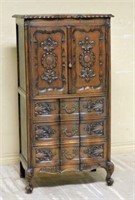 Fine Liége Belgian Carved Oak Chest.