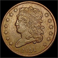 1834 Coronet Head Half Cent CLOSELY UNCIRCULATED
