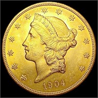 1904 $20 Gold Double Eagle CHOICE BU