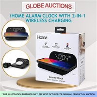 LOOKS NEW ALARM CLOCK + 2-IN-1 WIRELESS CHARGER