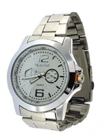 Montres Carlo White Dial SS Watch