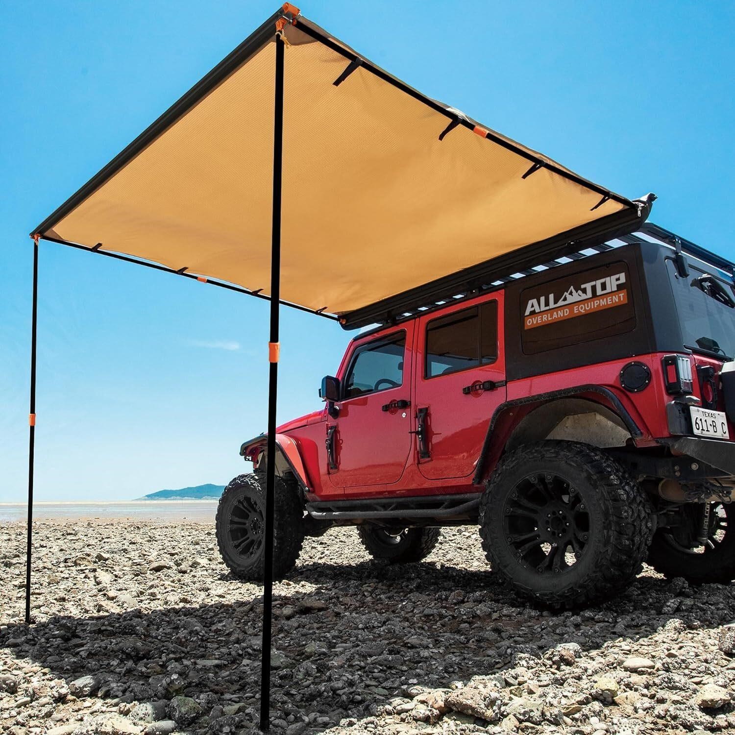 ALL-TOP Vehicle Awning 6.6'x10' Roof Rack Pull-Out