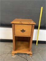 Vintage Bedside Table With Bookshelf