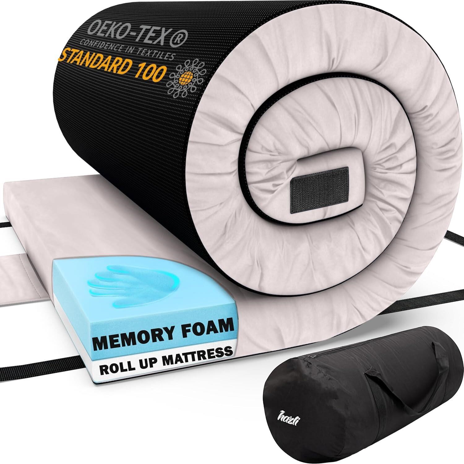 Memory Foam Camping Mattress Twin XL Grey