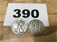 2 Silver Half Dollars - 1934 & 1936