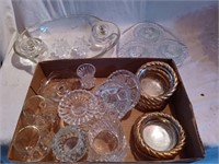Glass Candle Holders & Misc