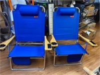 Pair NEW Folding Beach Chairs