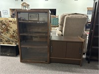 Stereo Cabinet And Mid Century Record Cabinet