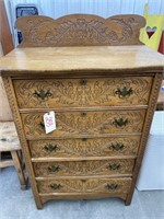 5-Drawer Oak Chest of Drawers