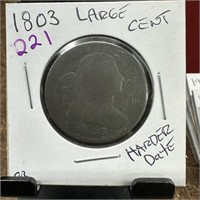 1803 LARGE CENT HARDER DATE