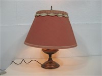 18" Vtg Brass Table Lamp Powers On