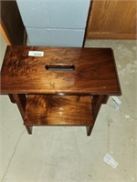 Vintage Wood Foot Stool Bench