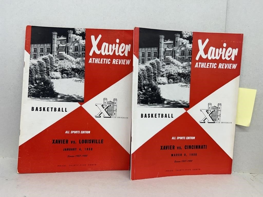 1958 Xavier athletic review basketball programs