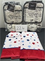 Kitchen lot; hand towels & more