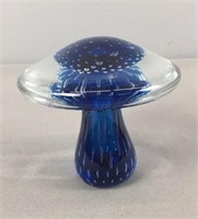 Viking Controlled Bubble Art Glass Mushroom
