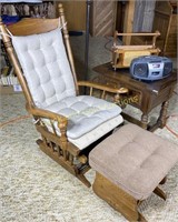 Glider Rocker With Ottoman