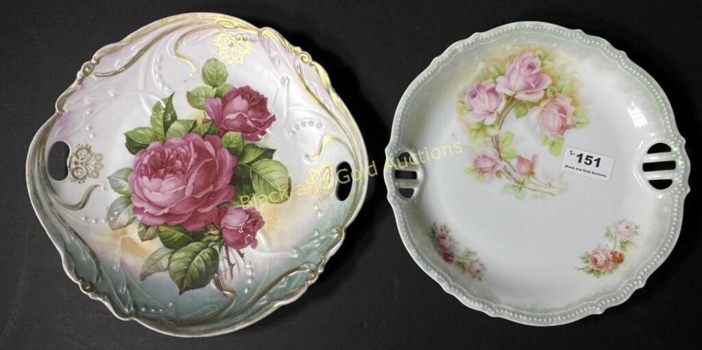 Bavaria And Silesia Hand Painted Plates