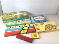 Box of vintage board games.